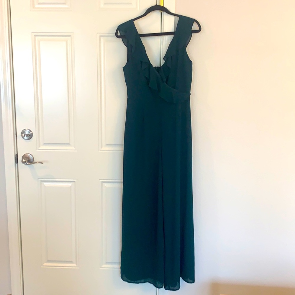 Lulus emerald green jumpsuit